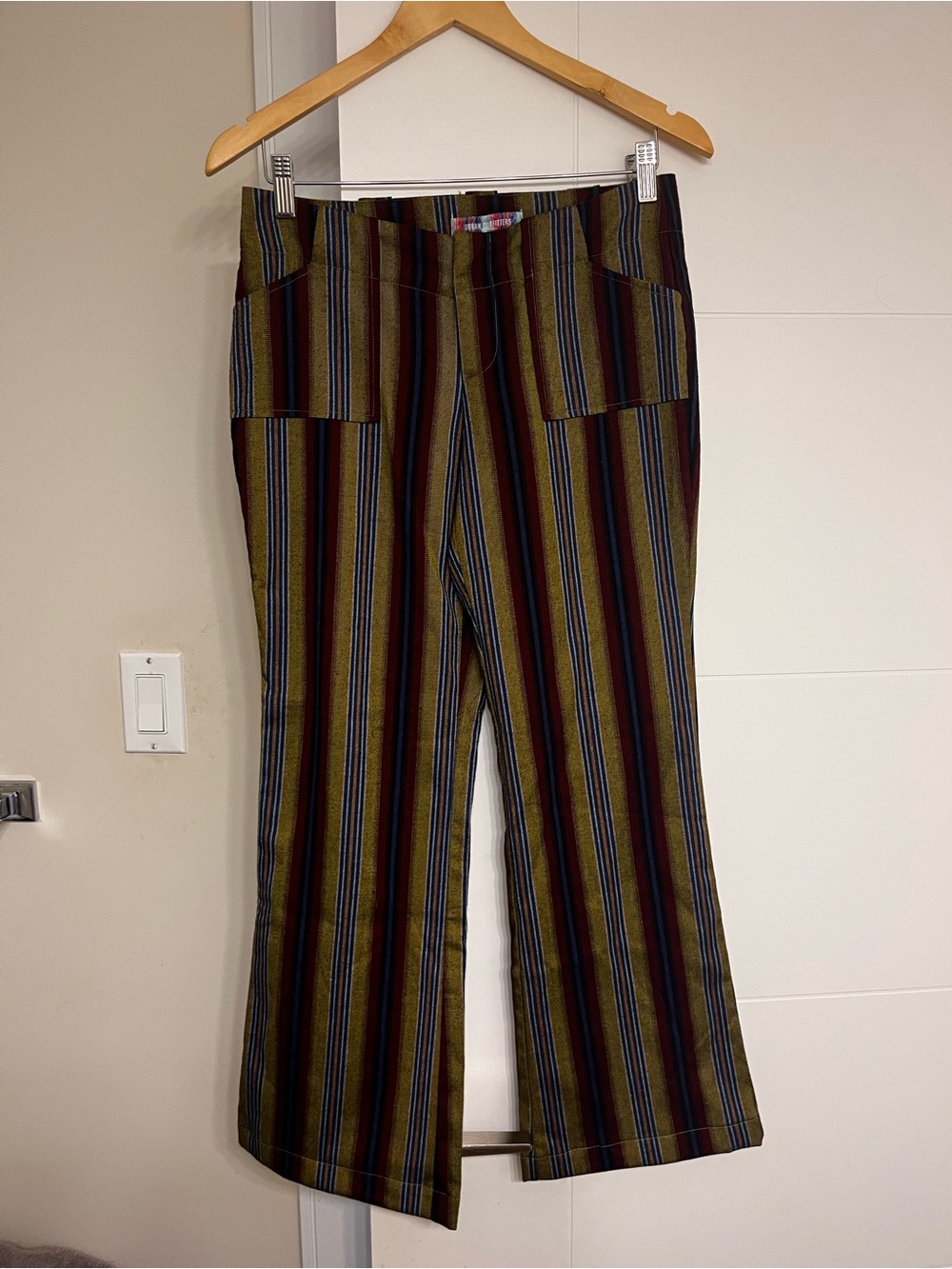 Urban Outfitters Retro Striped Low Waisted Flares